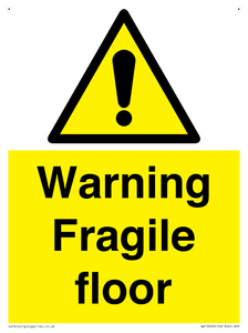 Warning fragile floor